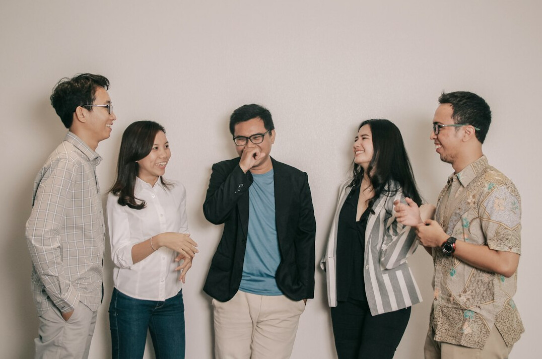 group of people discussing