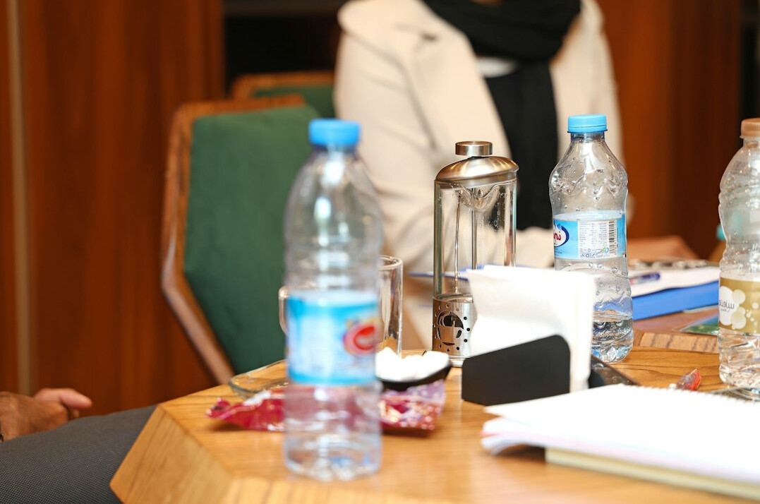 minister at press conference
